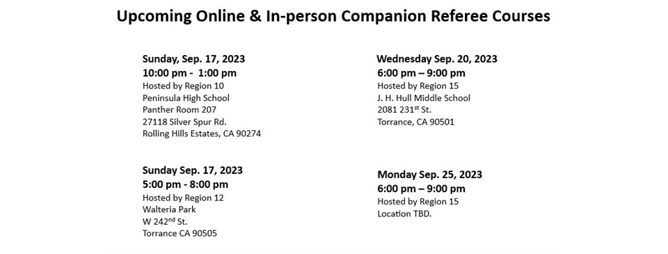 Referee Classes